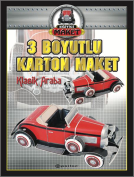 3 Boyutlu Karton Maket Klasik Araba