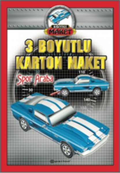 3 Boyutlu Karton Maket Spor Araba