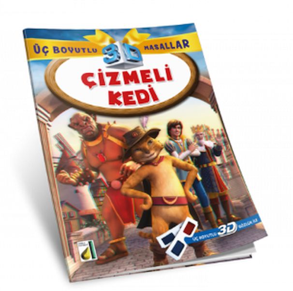 Üç Boyutlu Masallar Çizmeli Kedi 3D Gözlük ile