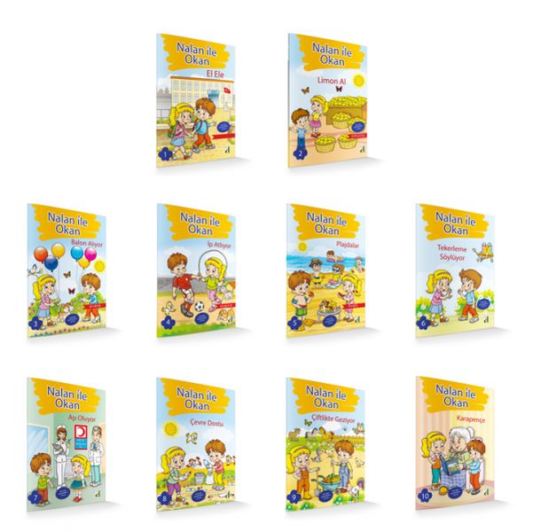 Nalan ile Okan Seti 10 Kitap Dik Temel Yazılı