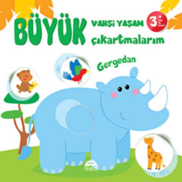 Büyük Vahşi Yaşam Çıkartmalarım Gergedan