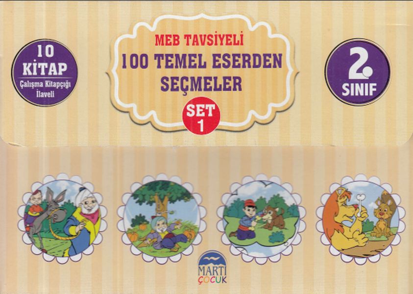2.Sınıf MEB Tavsiyeli 100 Temel Eser Seçmeler Set 1 10 Kitap Takım