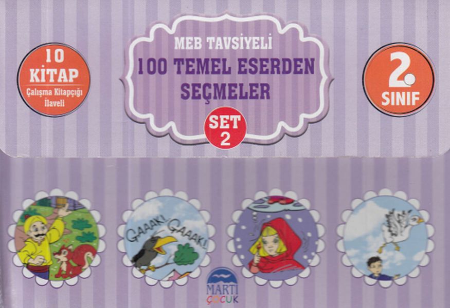 2. Sınıf MEB Tavsiyeli 100 Temel Eserden Seçmeler Set 2 10 Kitap Takım