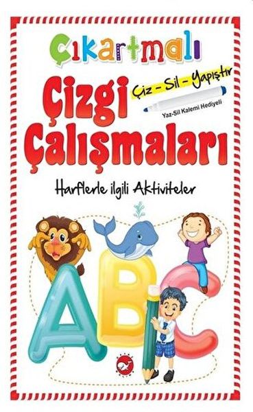 Çıkartmalı Çizgi Çalışmaları Harflerle İlgili Aktiviteler