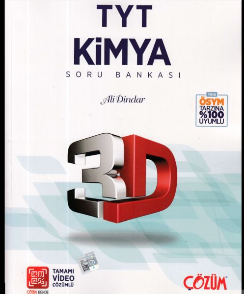 3D TYT Kimya Tamamı Video Çözümlü Soru Bankası Yeni