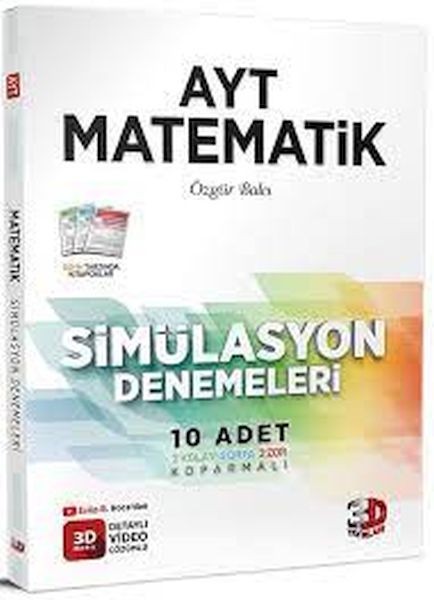 3D Yayınları AYT Matematik 10 lu Simülasyon Denemeleri Video Çözümlü
