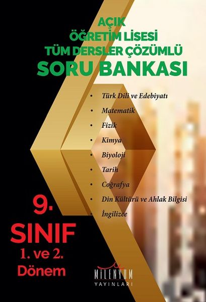 Milenyum Yayınları Açıköğretim Lisesi 9. Sınıf Tüm Dersler Çözümlü Soru Bankası Yeni